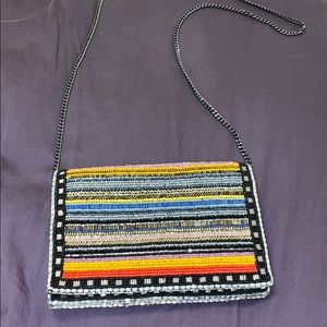 Mary frances beaded clutch bag